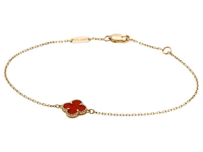 Pulsera Sweet Alhambra de cornalina Van Cleef & Arpels