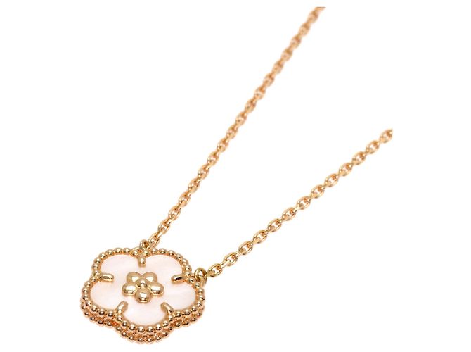 Collier Lucky Spring Fleur de Prunier en Nacre Van Cleef & Arpels