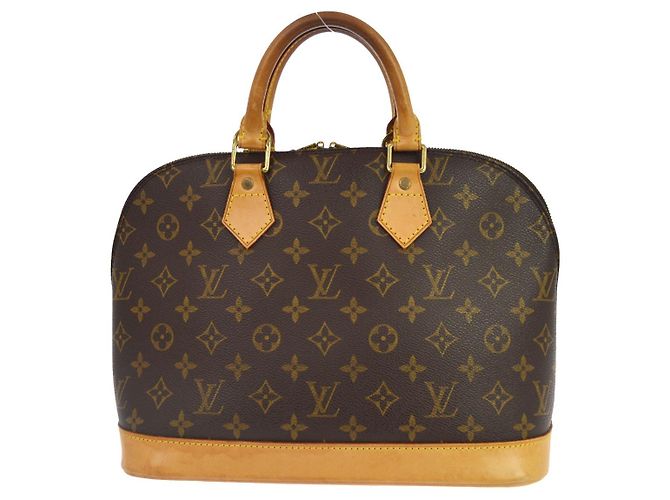 Louis Vuitton Alma Monogram Canvas PM Castaño