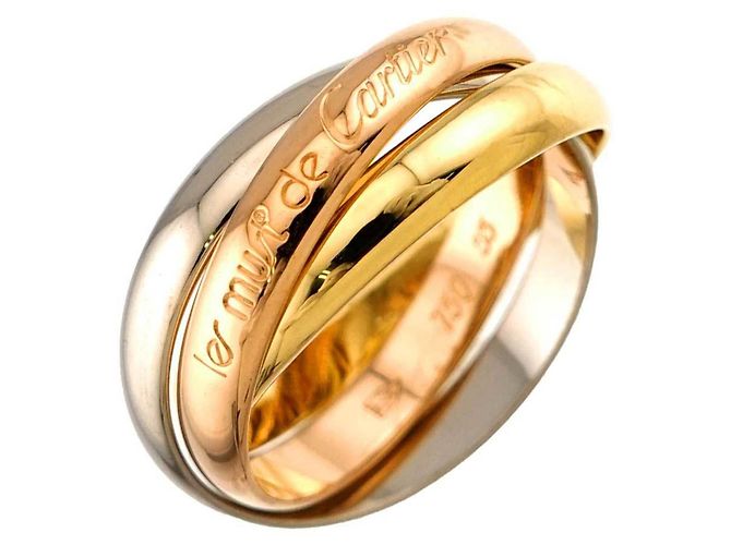 Anello Cartier Trinity MM Rosa Bianco Giallo
