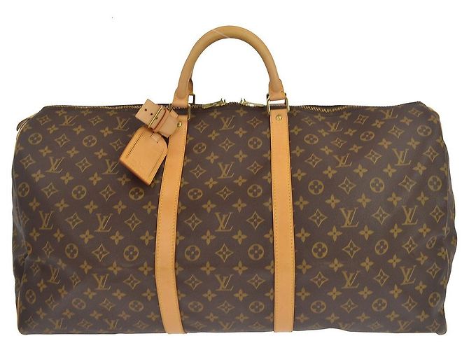 Louis Vuitton Keepall Monogram Canvas 60 Castaño