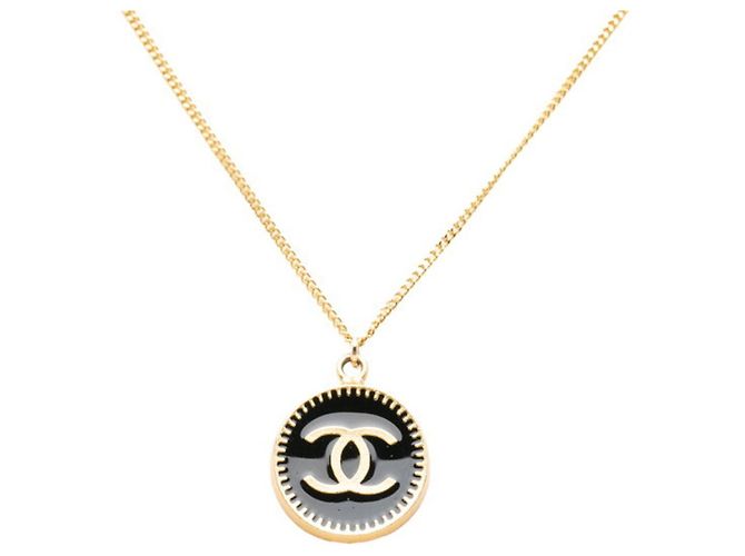 Collier pendentif Chanel Coco Mark Chain Noir