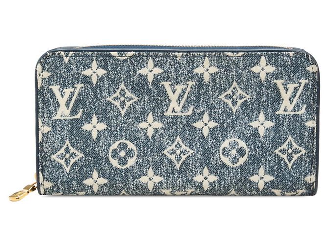 Cartera Zippy de denim jacquard Monogram Louis Vuitton Azul Monograma