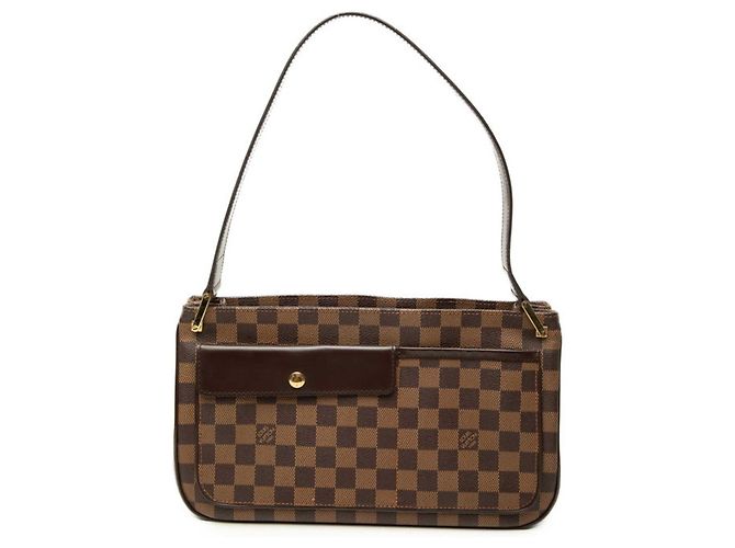 Bolsa de Ombro Louis Vuitton Damier Aubagne Marrom Damier ebene