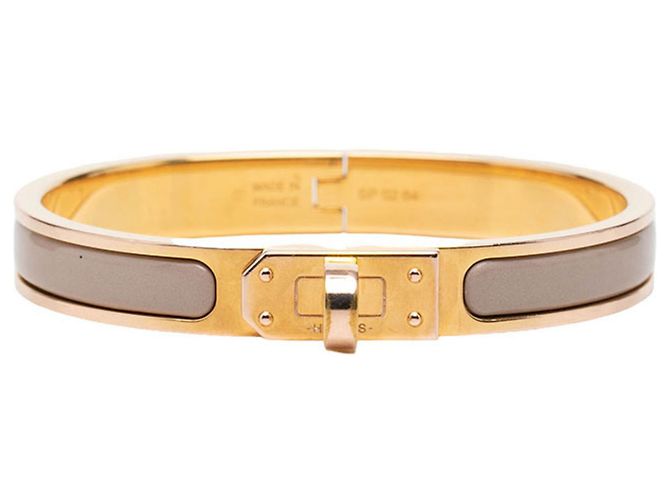 Hermès Hermes Mini Click Kelly PM Emaille-Armband Beige