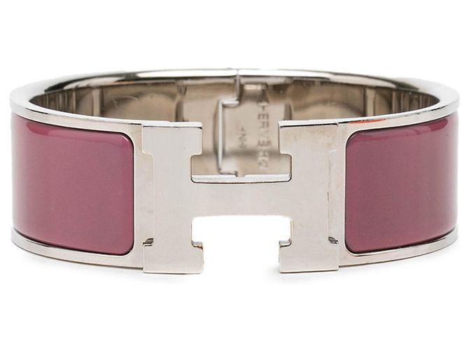 Hermès Hermes Clic Clac H PM Emaille-Armband Lila