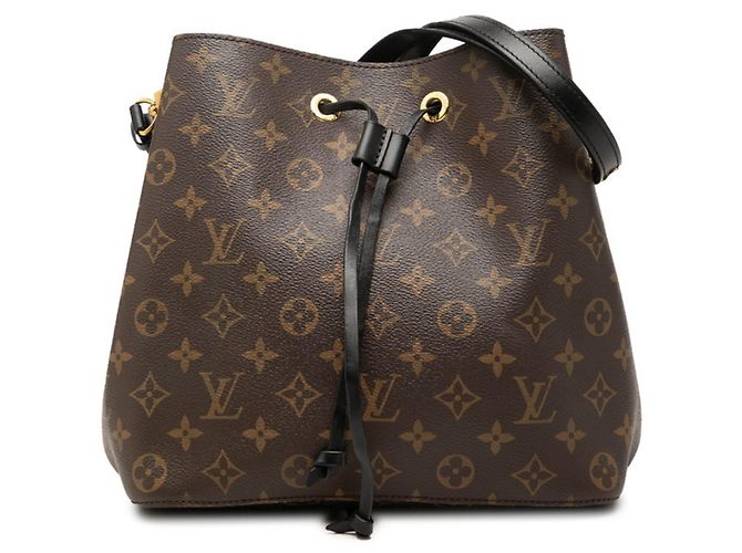 Néonoé Saco Tote Louis Vuitton Monogram Neo Noe Marrom Preto Monograma