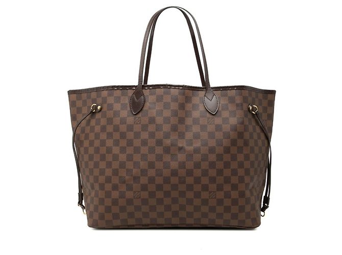 Sac cabas Louis Vuitton Damier Neverfull GM Marron Damier ebène