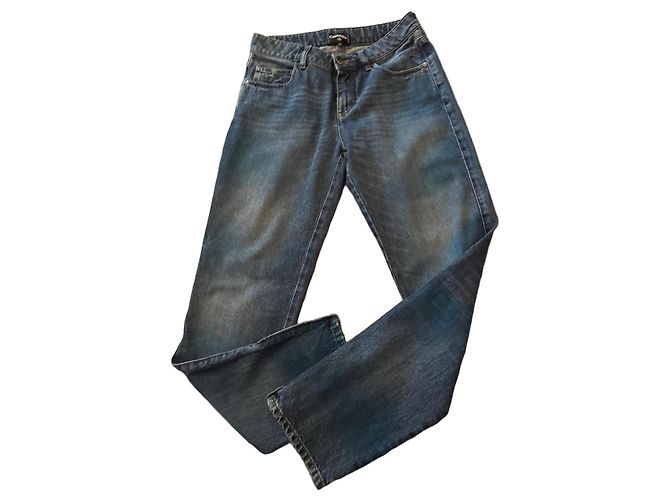 Vaqueros Chanel de Denim Azul Mujer Talla 38