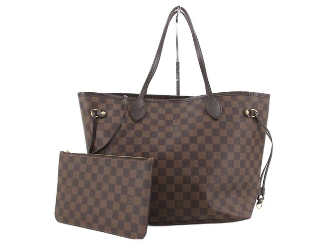 Louis Vuitton Neverfull Bandouliere Inside Out Monogram Canvas and Textile MM Marrom