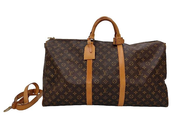 Louis Vuitton Keepall Bandouliere Monogram Canvas 60 Marron