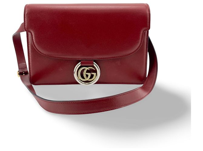 Anillo Gucci GG Ring de piel Small Roja
