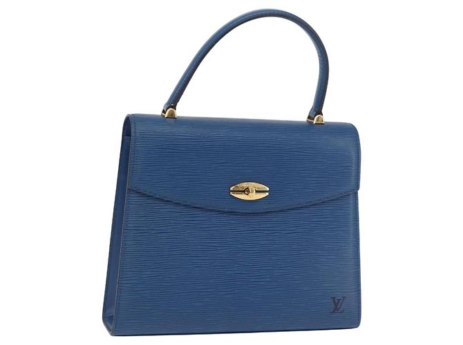 Louis Vuitton Malesherbes Epi Leather Bleu
