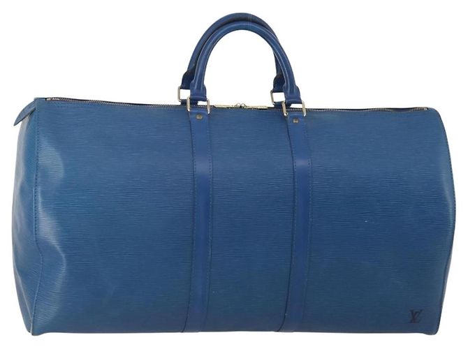 Louis Vuitton Keepall Epi Leather 55 Azul