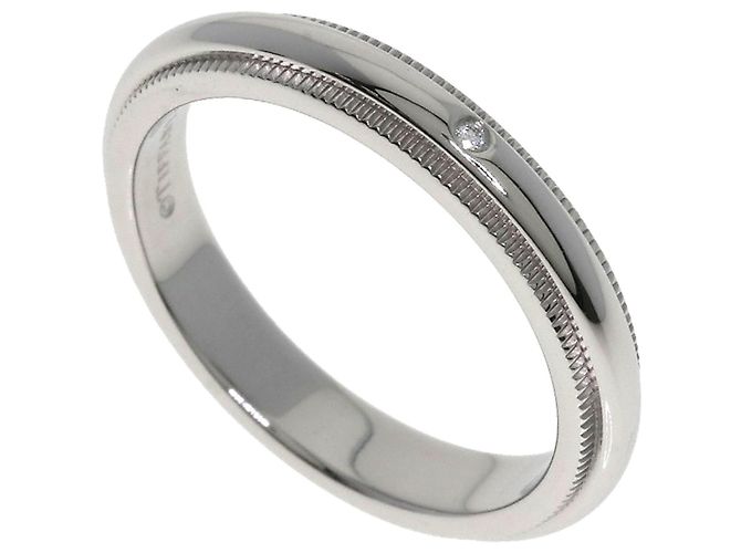 Autre Marque Tiffany & Co. Milgrain Diamantbandring aus Platin