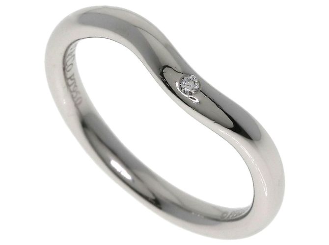 Autre Marque Anel Aliança Tiffany & Co. em Platina 950 com Diamante