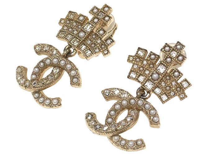 Chanel Coco Mark Clip-Ohrringe Golden