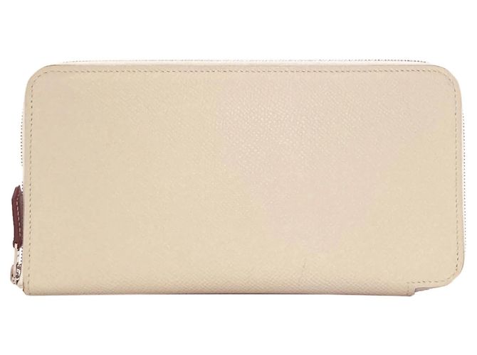 Hermès Carteira longa Hermes Azap em seda Branco