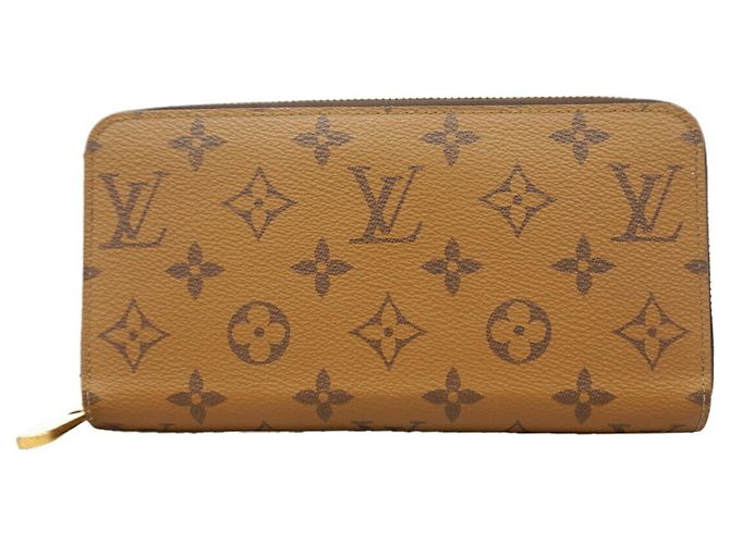 Cartera Zippy Monogram Reverse Louis Vuitton Castaño
