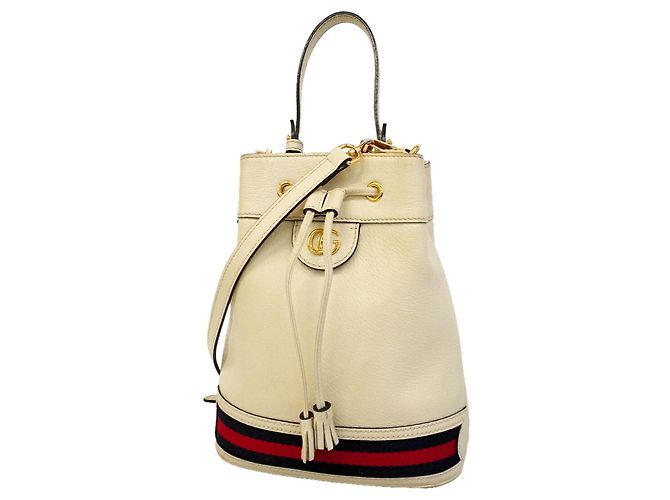 Bolsa de mão em couro Gucci Ophidia Branco