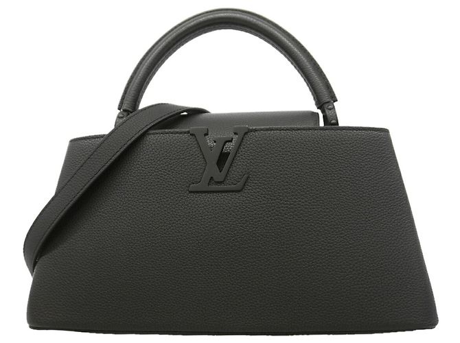 Borsa Louis Vuitton Matte Taurillon Capucines EWMM Nero