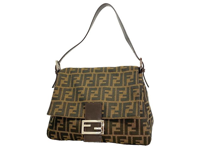 Borsa a secchiello Fendi Zucca Mamma Marrone