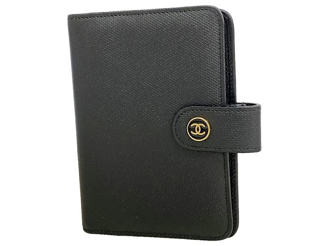 Chanel Black Leather Notebook Cover
