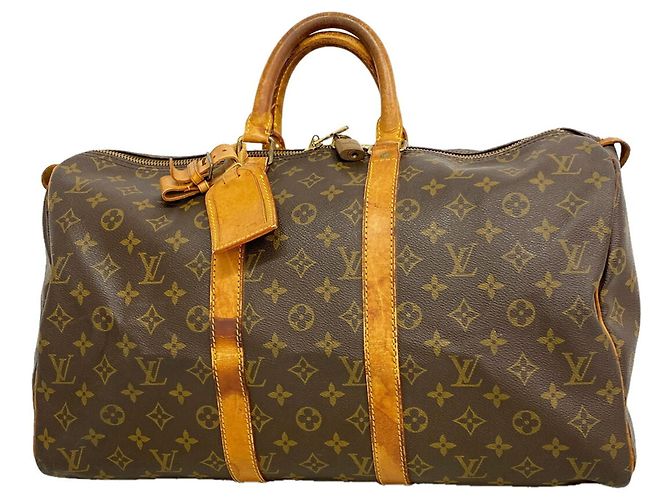 Borsa Louis Vuitton Boston Monogram Keepall Marrone