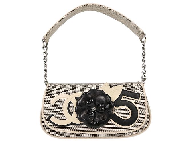 Chanel Camellia No.5 Flap Canvas Noir