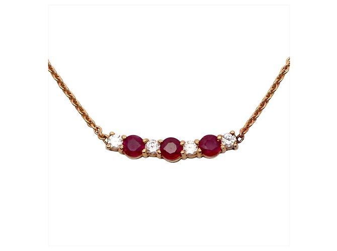 Autre Marque Colar de linha de rubis e diamantes Tiffany & Co.