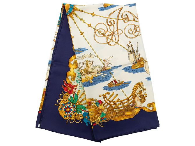 Hermès Voiles de Lumiere Seidentuch weiß 90