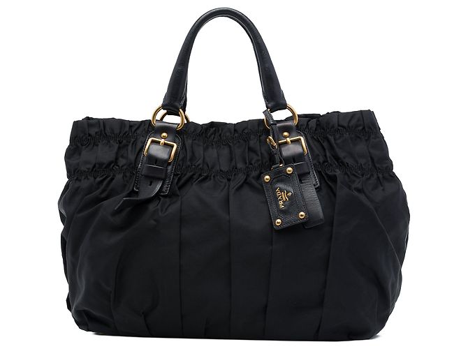 Sac Tote Prada Tessuto Gaufre Noir