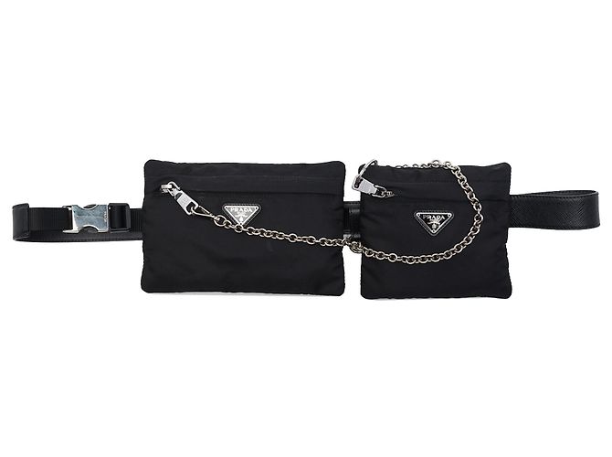 Saffiano Borsa cintura Prada Tessuto nera Nero