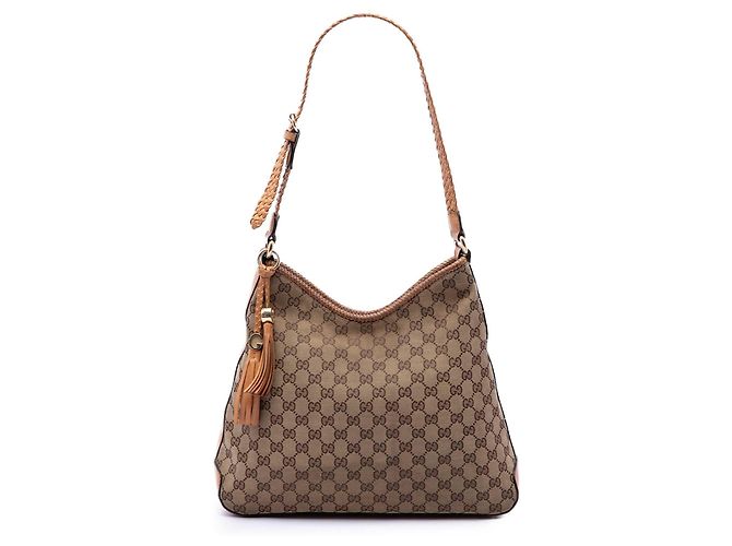 Borsa a tracolla Gucci GG Canvas Marrakech beige