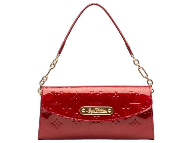 Borsa a tracolla Louis Vuitton Monogram Vernis Sunset Boulevard rossa Rosso
