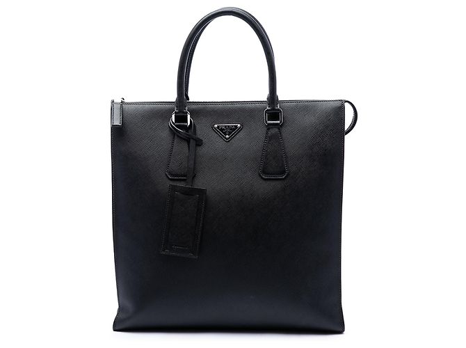 Tote North South Prada Saffiano nera Nero