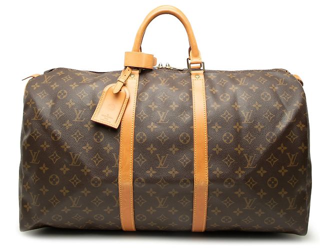 Mala de Viagem Louis Vuitton Monogram Keepall 55 Castanha Marrom