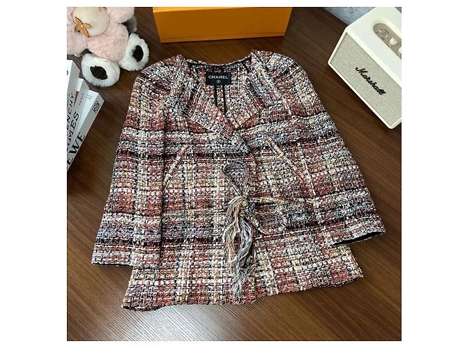Chanel Multicolor Color-Block Tweed Jacket Multiple colors