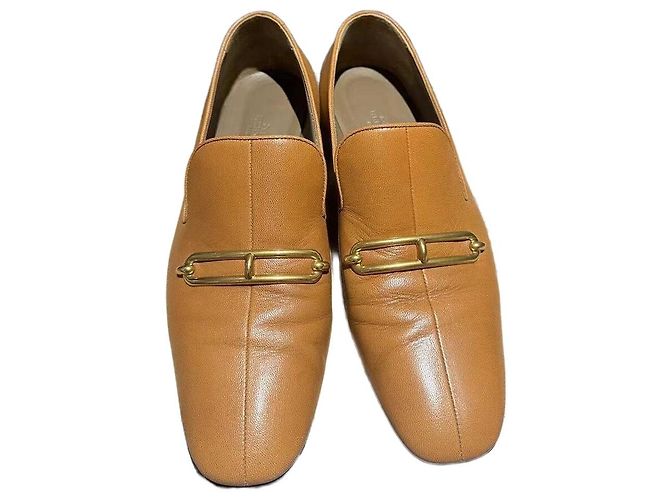 Hermès Roulis Leather Flats Brown Multiple colors