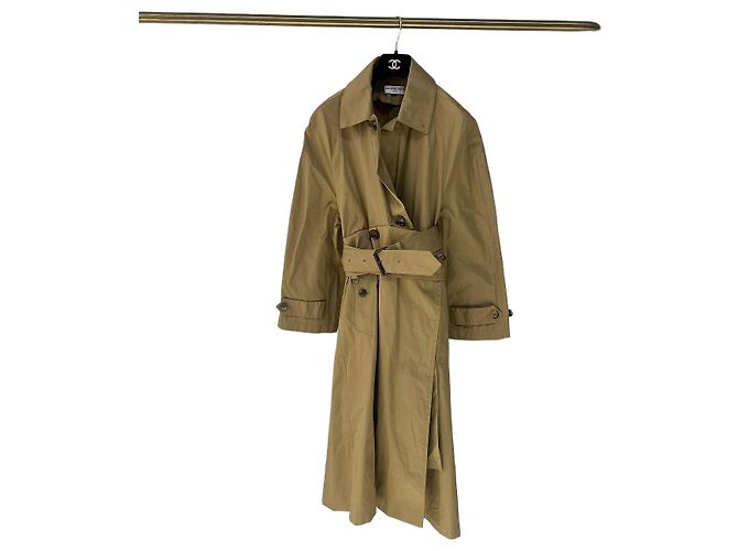 Trench Balenciaga Camel in Cotone Multicolore
