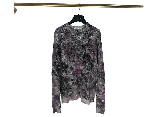 Autre Marque Dior Strickpullover aus Kaschmir Lila Mehrfarben