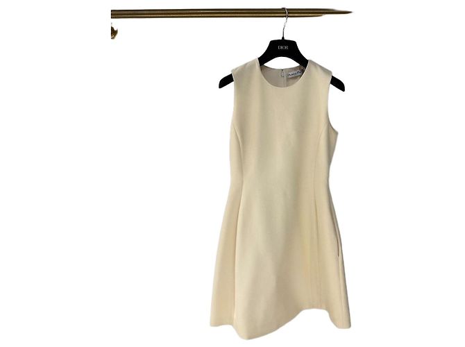 Dior White Wool Silk Blend Dress Multiple colors