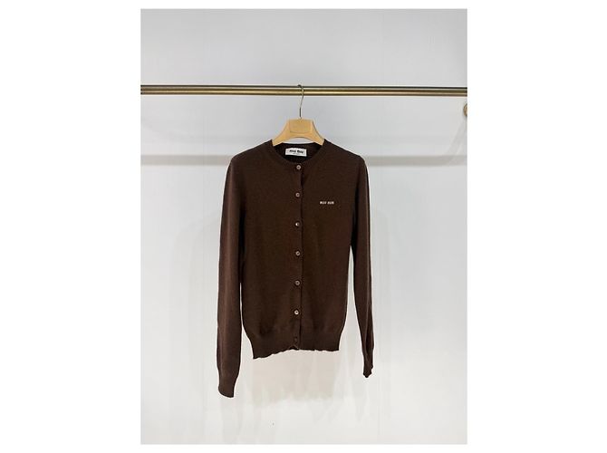 Pull Miu Miu en cachemire marron taille 36 Multicolore