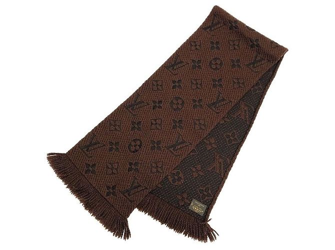 Estola de Lã e Seda Monogram Louis Vuitton Marrom
