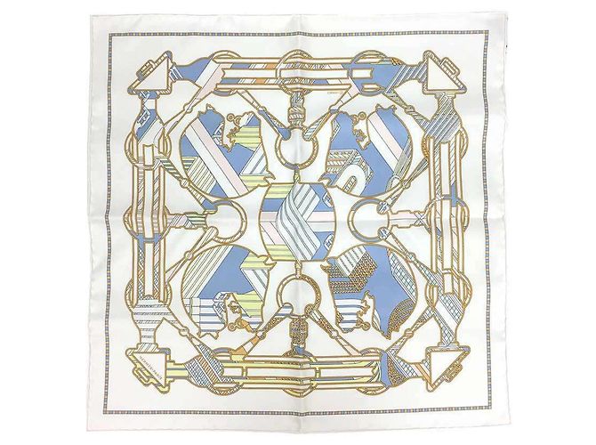 Lenço Hermès Carré 45 Gavroche Branco