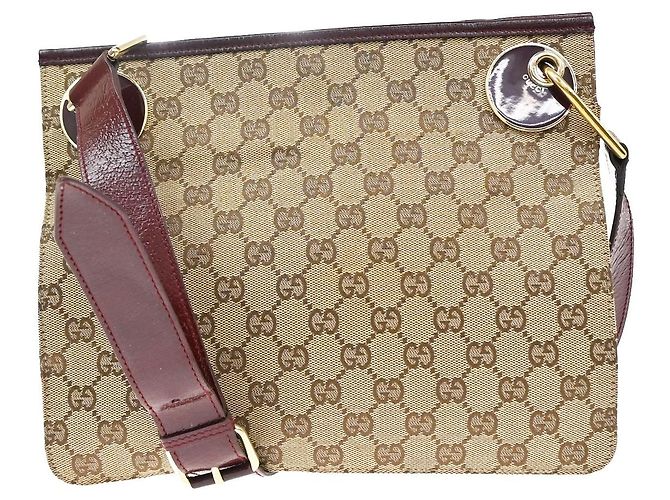Bolsa tiracolo Gucci em canvas Bege