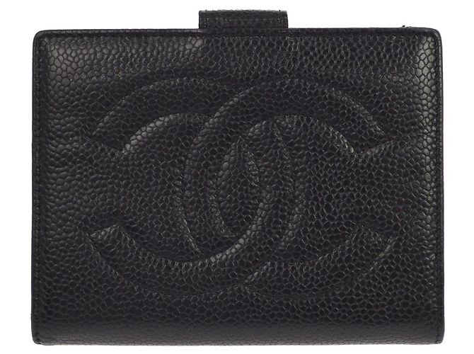 Chanel Timeless CC French Caviar Compact Black