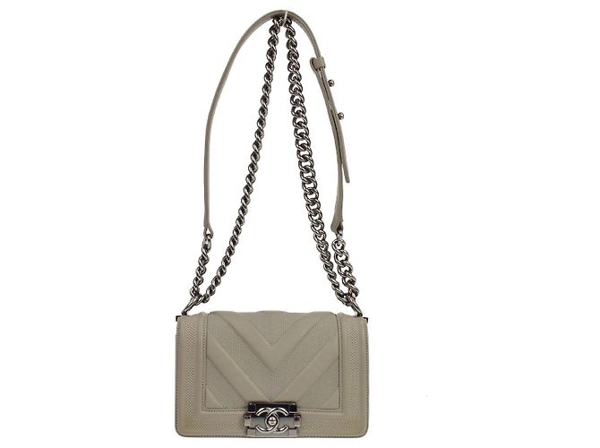 Chanel Boy Flap Chevron Lambskin Old Medium Marron
