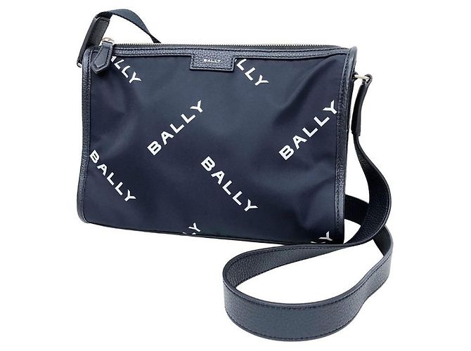 BALLY Navy Messenger Shoulder Bag Navy blue