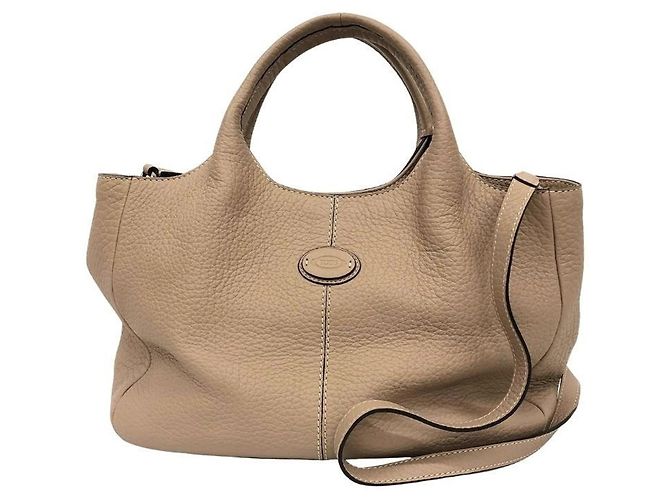 Saco Tote Tod's em couro bege